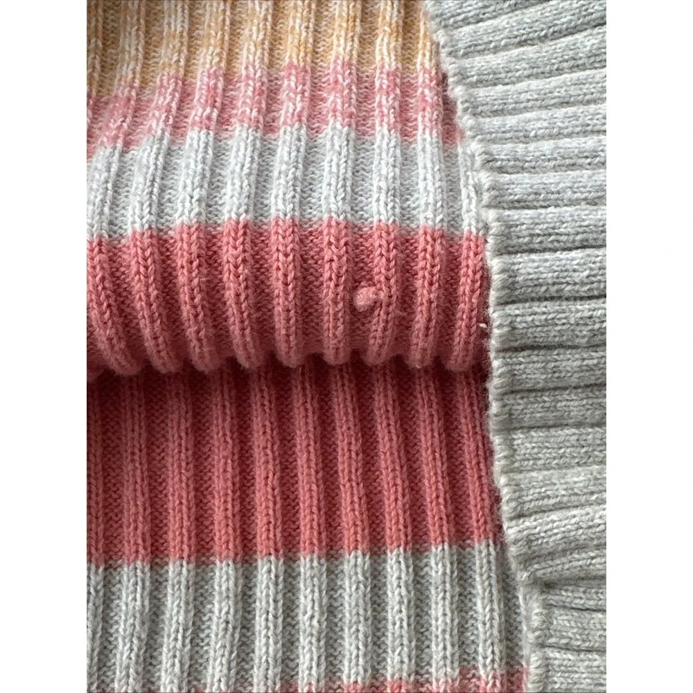 JH Collectibles Preppy Women's Striped Ribbed Pullover‎ Sweater Size S Pink Y2K